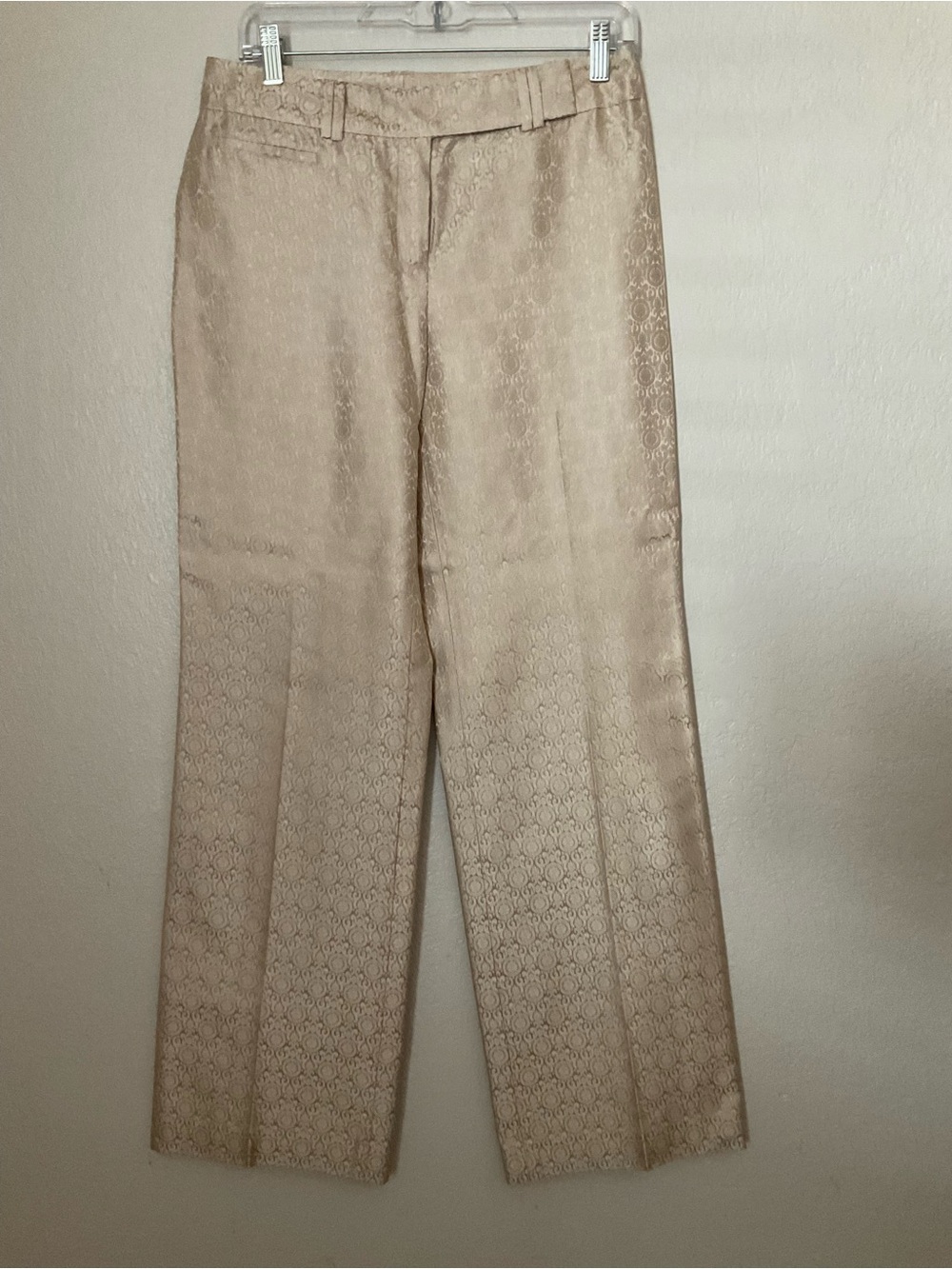 Ann Taylor Beige Jacquard Dress‎ Pants women size 4